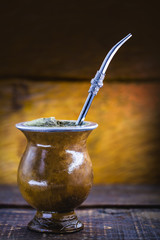 A typical Brazilian drink, o chimarrão, or mate, is a characteristic drink of Southern South...