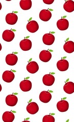 Seamless pattern with apples. Isolated on white background. Printing on end sheets of books, packages, wrappers, napkins, tablecloths, fabrics. Template for  harvest.