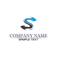 Business corporate letter S logo design vector design
