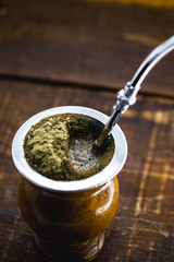 A typical Brazilian drink, o chimarrão, or mate, is a characteristic drink of Southern South American culture. It is one of the symbols of the Rio Grande do Sul tradition.