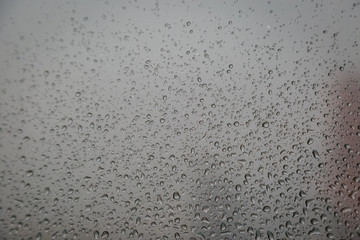 Water droplet on the window glass