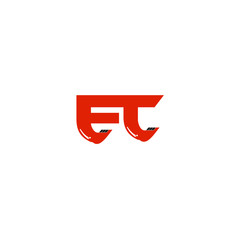 FT Letter Logo Design with Excavator Creative Modern Trendy