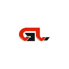 GL Letter Logo Design with Excavator Creative Modern Trendy