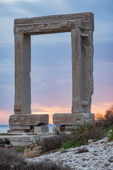 Fototapeta na wymiar Portara, Temple of Apollo, Naxos, Greece