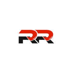 RR Letter Logo Design with Excavator Creative Modern Trendy