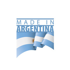 Argentina flag, vector illustration on a white background