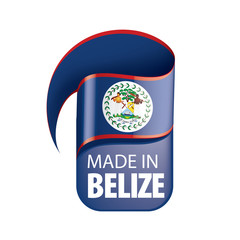 Belize flag, vector illustration on a white background