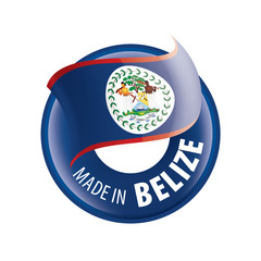 Belize flag, vector illustration on a white background