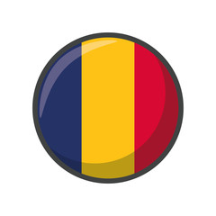 Fototapeta premium Isolated chad flag icon block design
