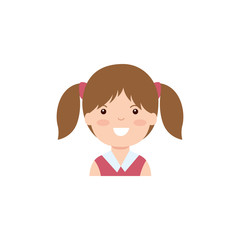 Isolated girl cartoon icon flat design