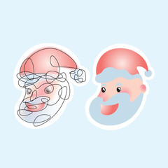 Santa funny icons