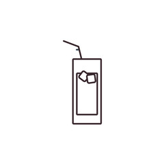 Isolated cocktail icon line design