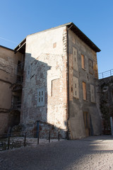 Fototapeta na wymiar Maggi Gambara Palace in a sunny day, Brescia, Lombardy, Italy.