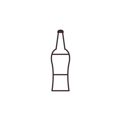 Isolated drink bottle icon line design
