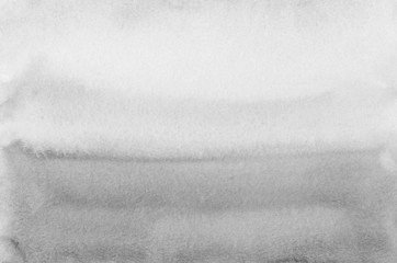 Watercolor light gray gradient background texture. White and black watercolour template for design. Grey stains on paper.