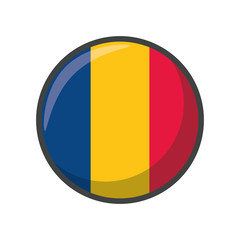Fototapeta premium Isolated romania flag icon block design