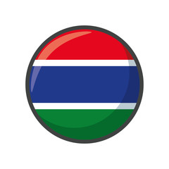 Isolated gambia flag icon block design