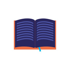Isolated book flat design