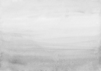 Watercolor light gray gradient background texture. Black and white watercolour backdrop. Grey stains on paper. © Kseniya