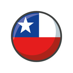 Isolated chile flag icon block design