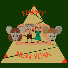 Rat family wishes you a happy New year