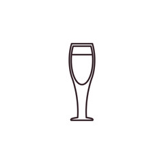 Isolated wine icon line design