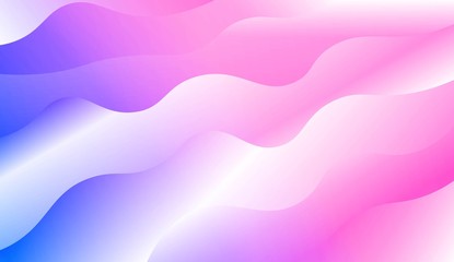 Blurred Decorative Design In Modern Style With Wave, Curve Lines. For Design, Presentation, Business. Vector Illustration with Color Gradient.