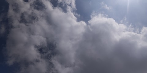 blue sky with clouds