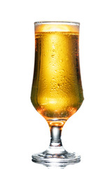 glass of beer isolated on white background.