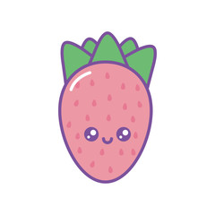 Isolated kawaii strawberry icon fill design