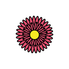 Isolated flower icon fill design