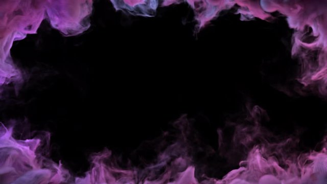 Colorful looped smoke frame on a transparent background. Good for decoration.