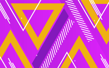Vector abstract background texture design, bright poster, banner blue background, yellow purple stripes and shapes. Vector template for element cover, advertising, corporate, flyer