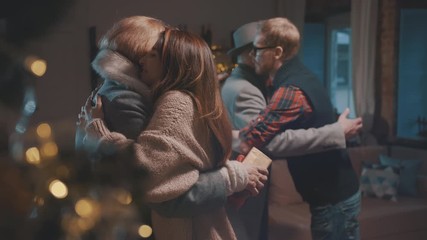 Happy family gathering together to celebrate christmas or new year. - Powered by Adobe