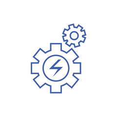 Isolated gear icon line design