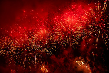 fireworks in the night sky