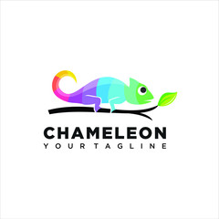 Chameleon Colorful Design concept Illustration Vector Template, Suitable for Creative Industry, Multimedia, entertainment, Educations, Shop, and any related business  © i.d99d