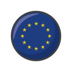Isolated euro flag icon block design