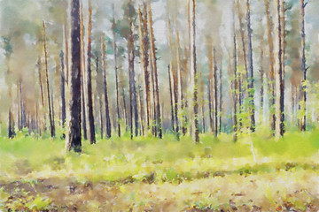 watercolor colorful illustration