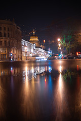 Rainy autumn night in St. Petersburg