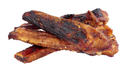 Obraz na płótnie Canvas Group of barbecued pork ribs isolated on a white background