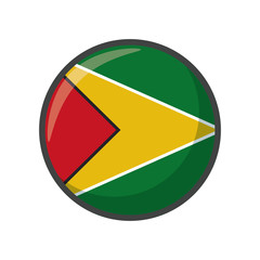Isolated guyana flag icon block design