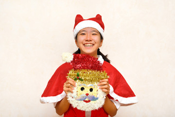 サンタクロース衣装の女の子