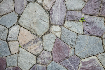 Closeup surface brick pattern at stone brick wall textured background