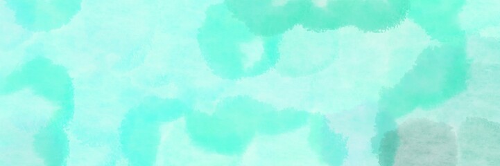 abstract futuristic circles banner pale turquoise, aqua marine and pastel blue background with space for text or image