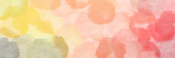 abstract round clouds banner skin, salmon and khaki background with space for text or image