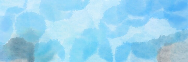 abstract round clouds banner baby blue, pale turquoise and powder blue background with space for text or image
