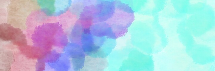 abstract round circles banner light blue, pale turquoise and pale violet red background with space for text or image