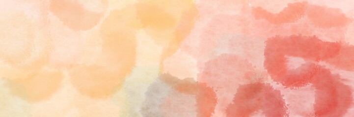 abstract round sparkle banner wheat, peach puff and salmon background with space for text or image