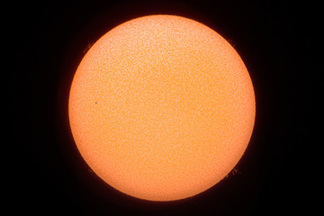 Transit of Mercury, photographed on November 11, 2019, with an H-alpha solar telescope from...
